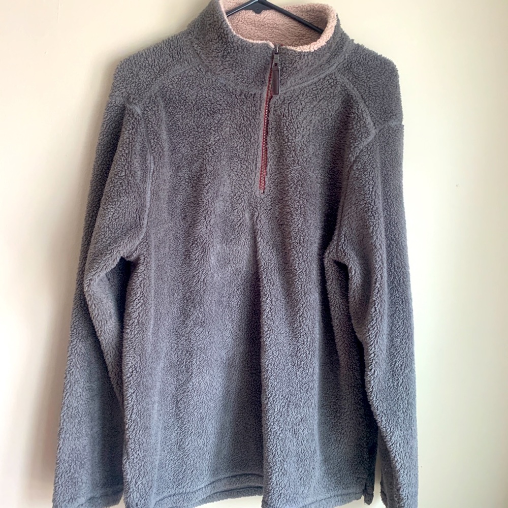 Men’s oversized Sherpa quaterzip